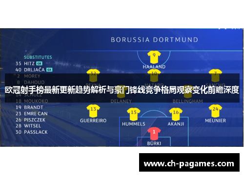 欧冠射手榜最新更新趋势解析与豪门锋线竞争格局观察变化前瞻深度